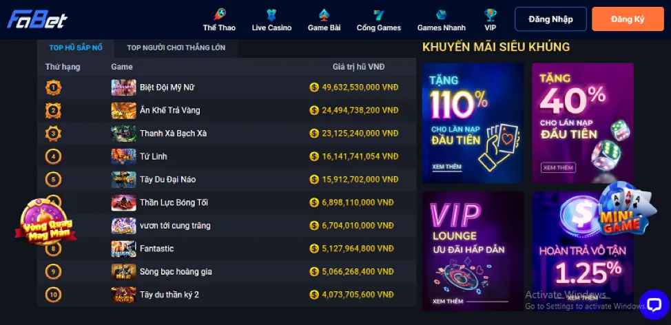 Hình ảnh Jackpot lũy tiến khổng lồ tại jun88 nhà cái